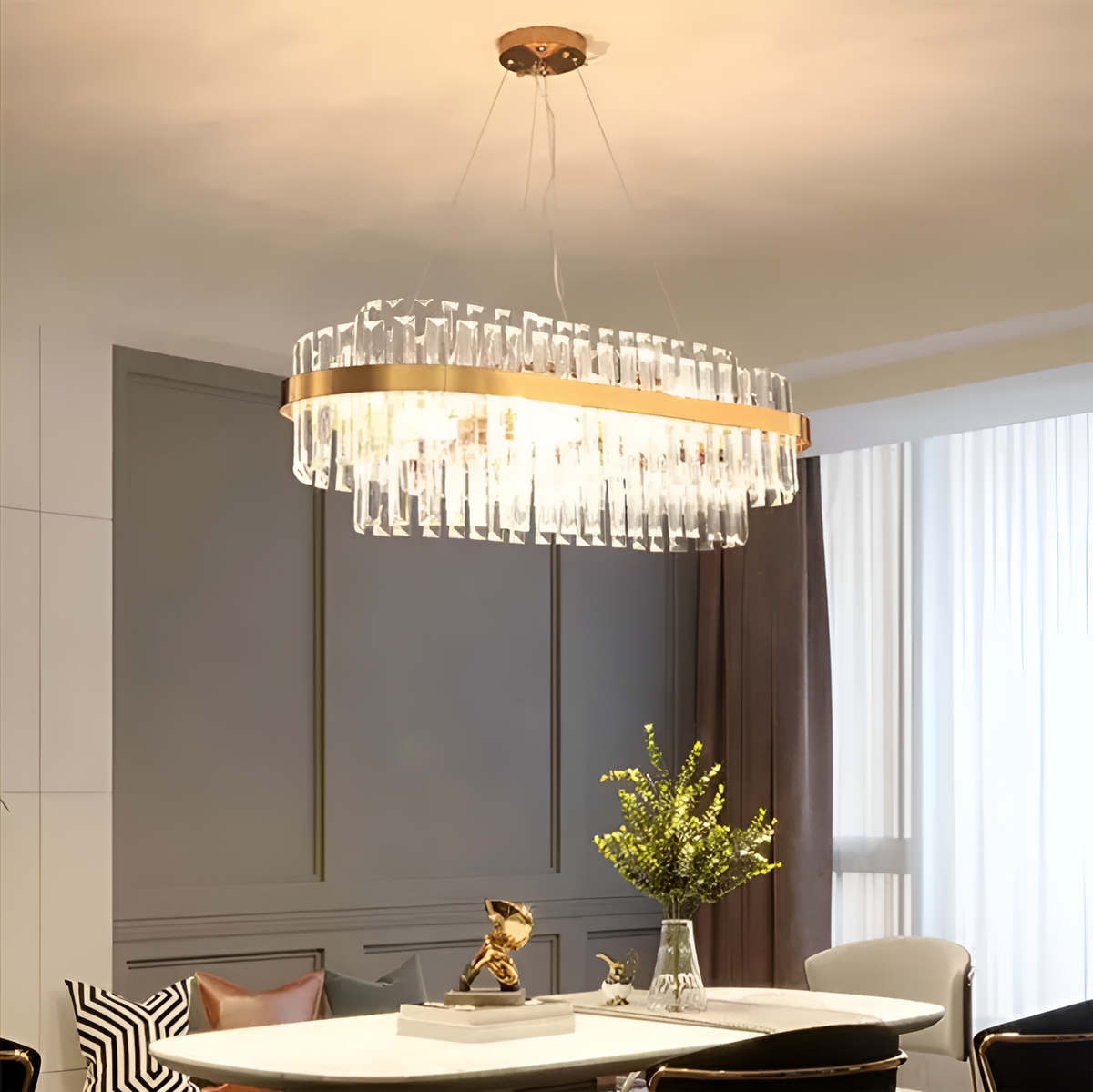 Люстра підвісна Crystal L-120cm 110W Gold 250617-100005080