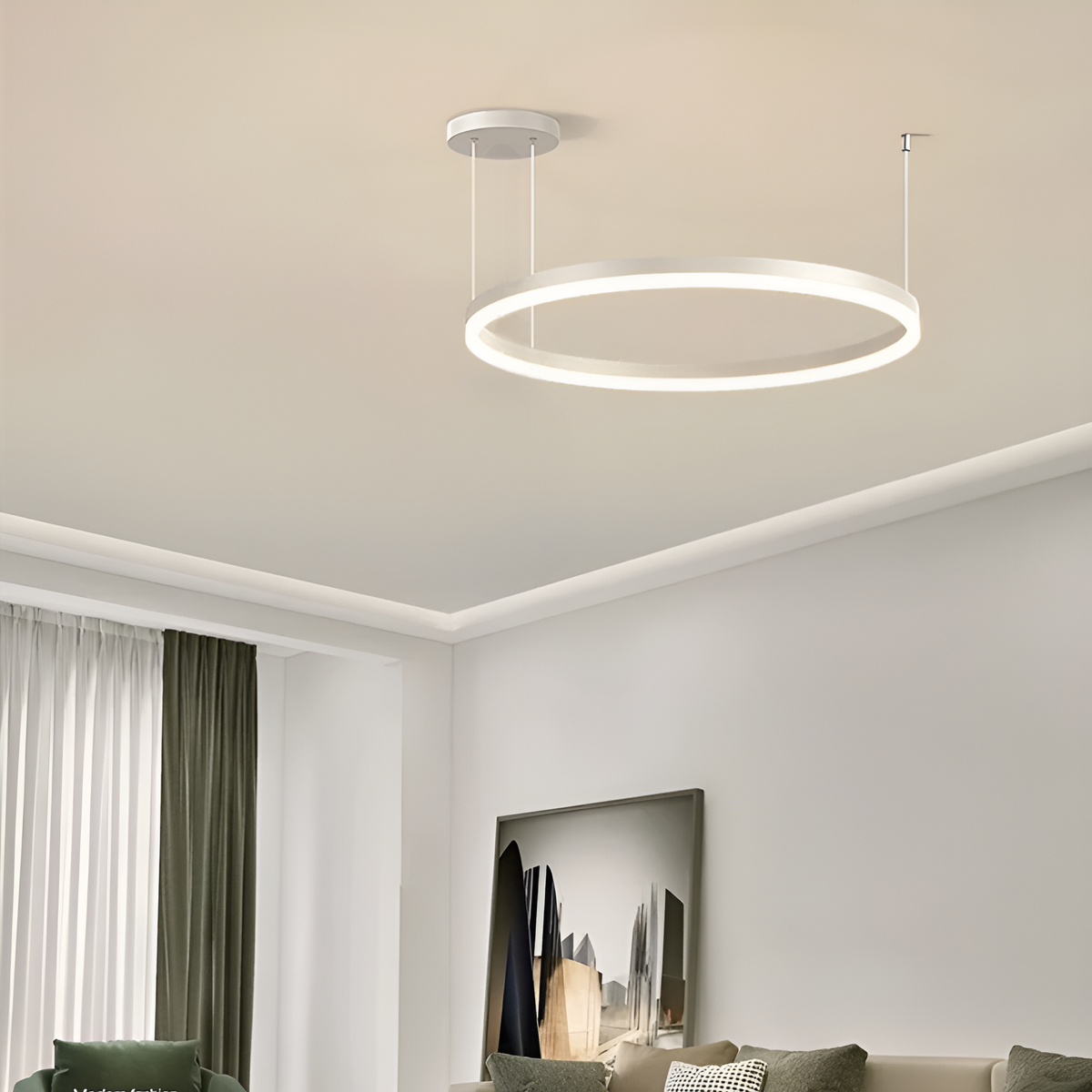 Люстра з пультом Kukho Circle D-60 cm 37W / D-80 cm 62W White 250419-100004374