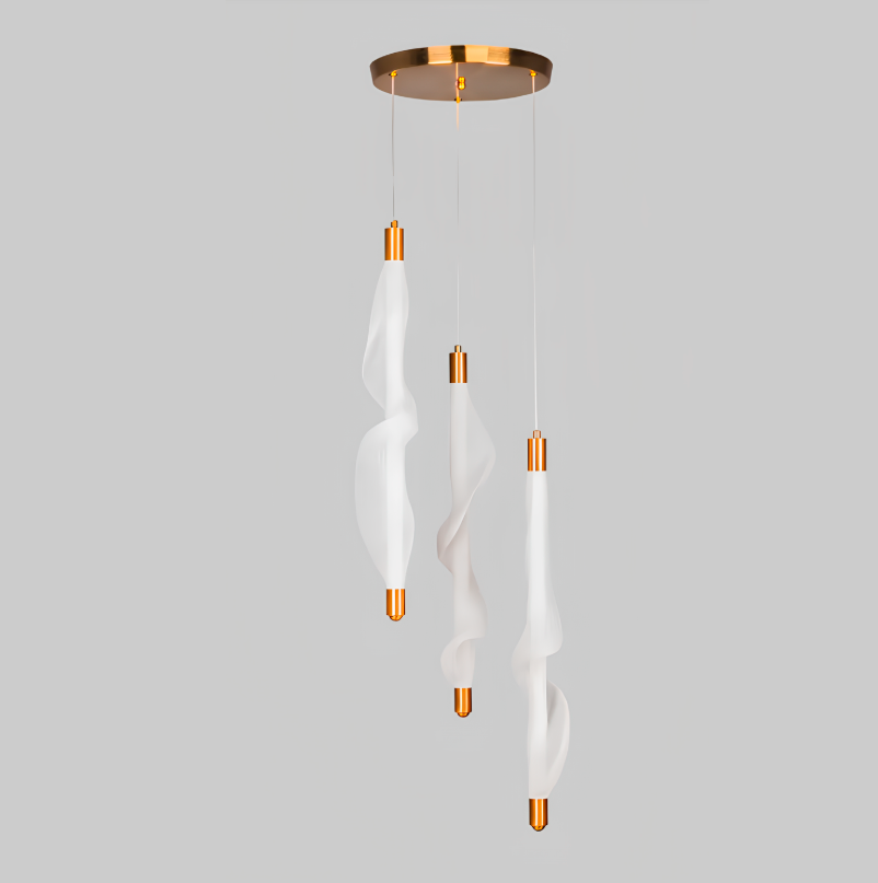 Підвісна люстра Silk 25W 4000K H-150 cm Gold + White 250431-100004327