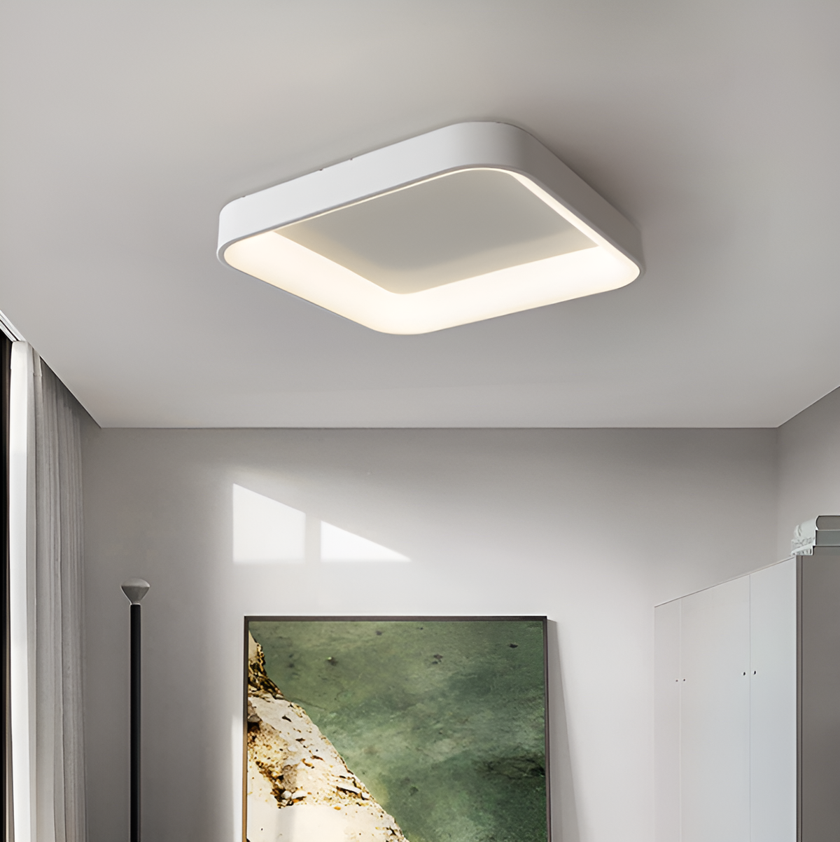 Стельовий світлодіодний світильник з пультом D-45 LED Ceiling Squares Grey / Black / White 221052-100001111