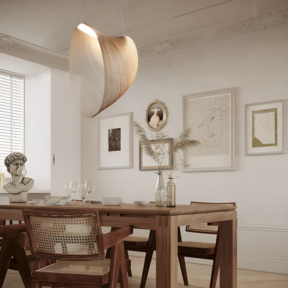 Підвісні люстри з дерева L-40/60/80/91 cm Led 8W 4000K Wood – Woaph 250518-100004774