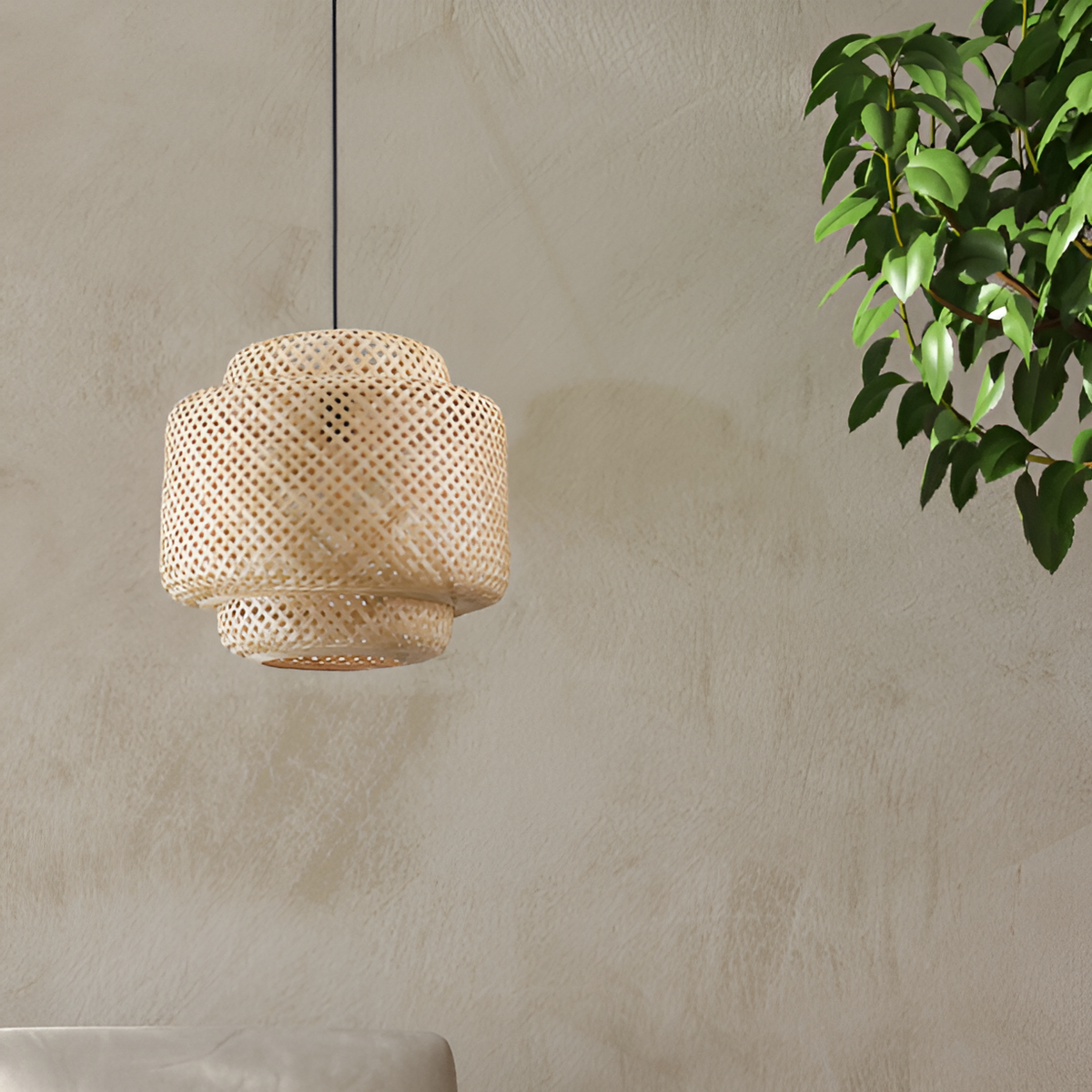 Люстра з ротангу D-40 cm / D-50 cm Е27 Earthlight 250540-100004682