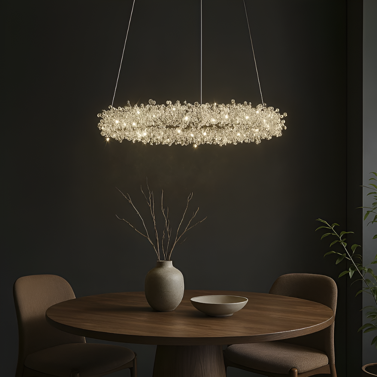 Люстра золота D-40cm/ 60cm/ 80cm Led 4000K Gold Luxury Crystal 250518-100004718
