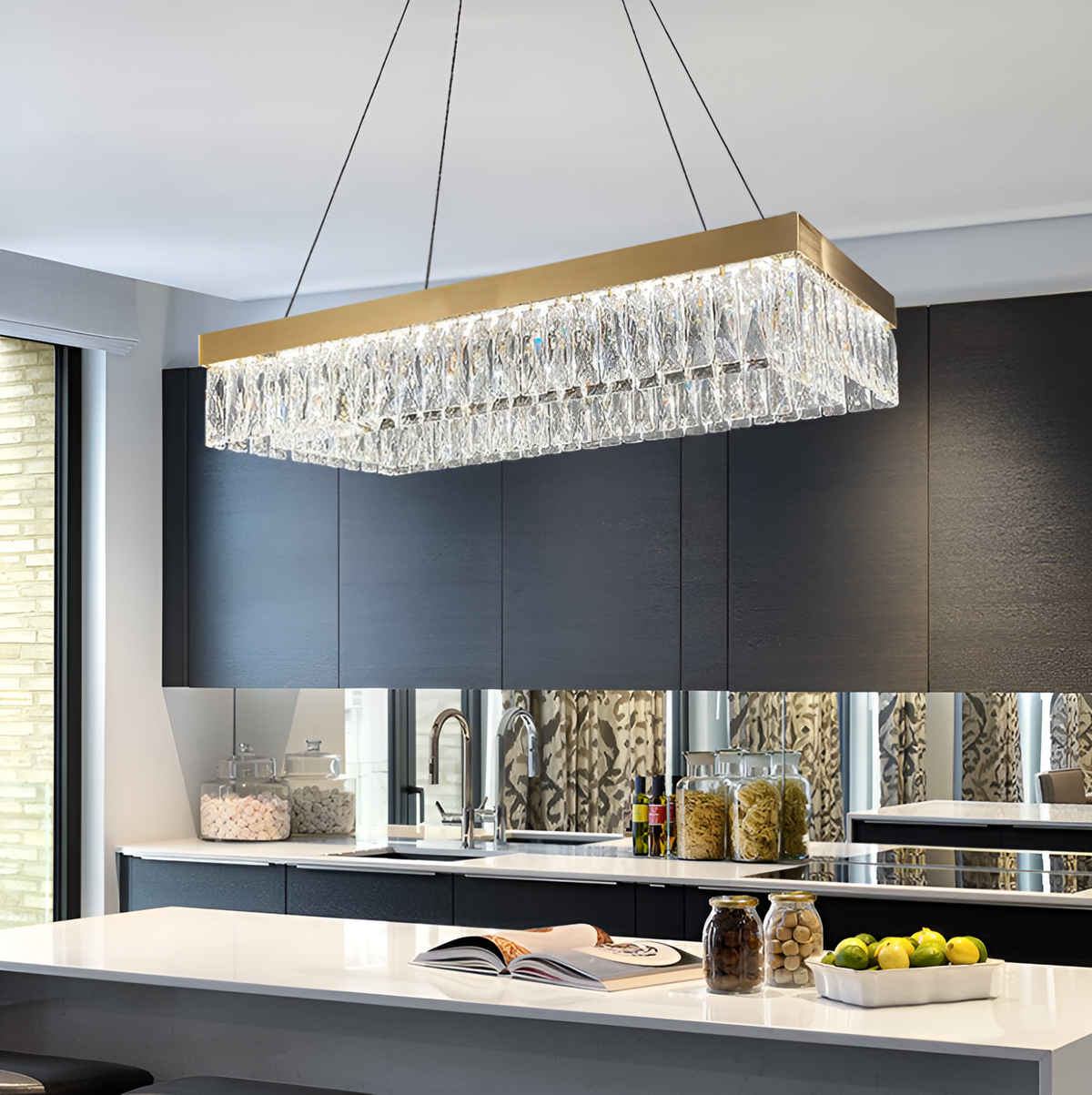 Люстра підвісна Crystal L-120cm 110W Gold 250617-100005081