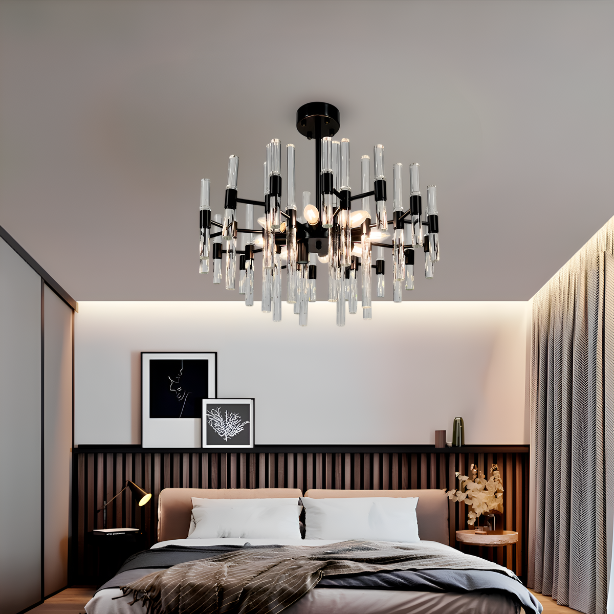 Люстра в залу Luxury Black H-57cm E27 250518-100004771