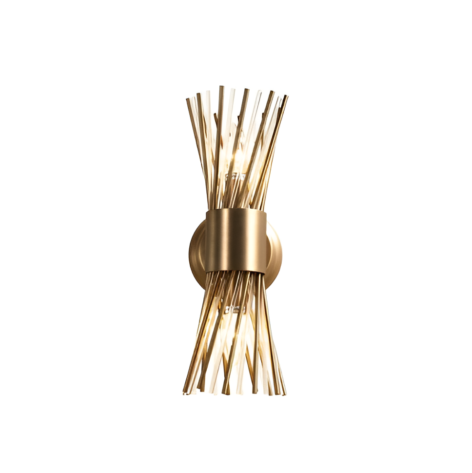 Настінний світильник Tube Shine H-35cm D-12cm Е14x2 Gold 250617-100005116