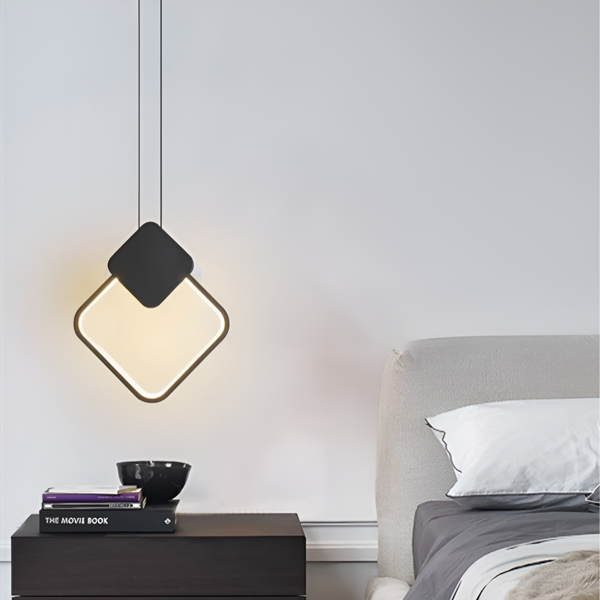 Підвісний світильник Clip rhombus 9W 4000К Black 250618-100005070