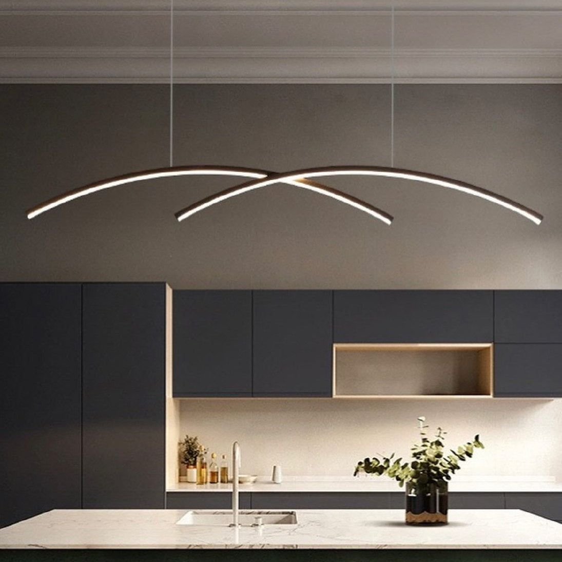 Підвісні світильники Arc 2 3000K-6000K L-100 cm Led 16W / L-120 cm Led 30W Black 240518-100003284