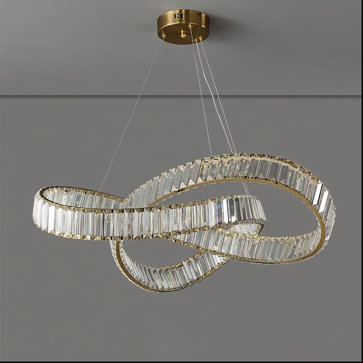 Підвісний світильник Diamond D600 Led 64W 3000K 4000K 6000K Gold Diamond Crystal 241122-100003974