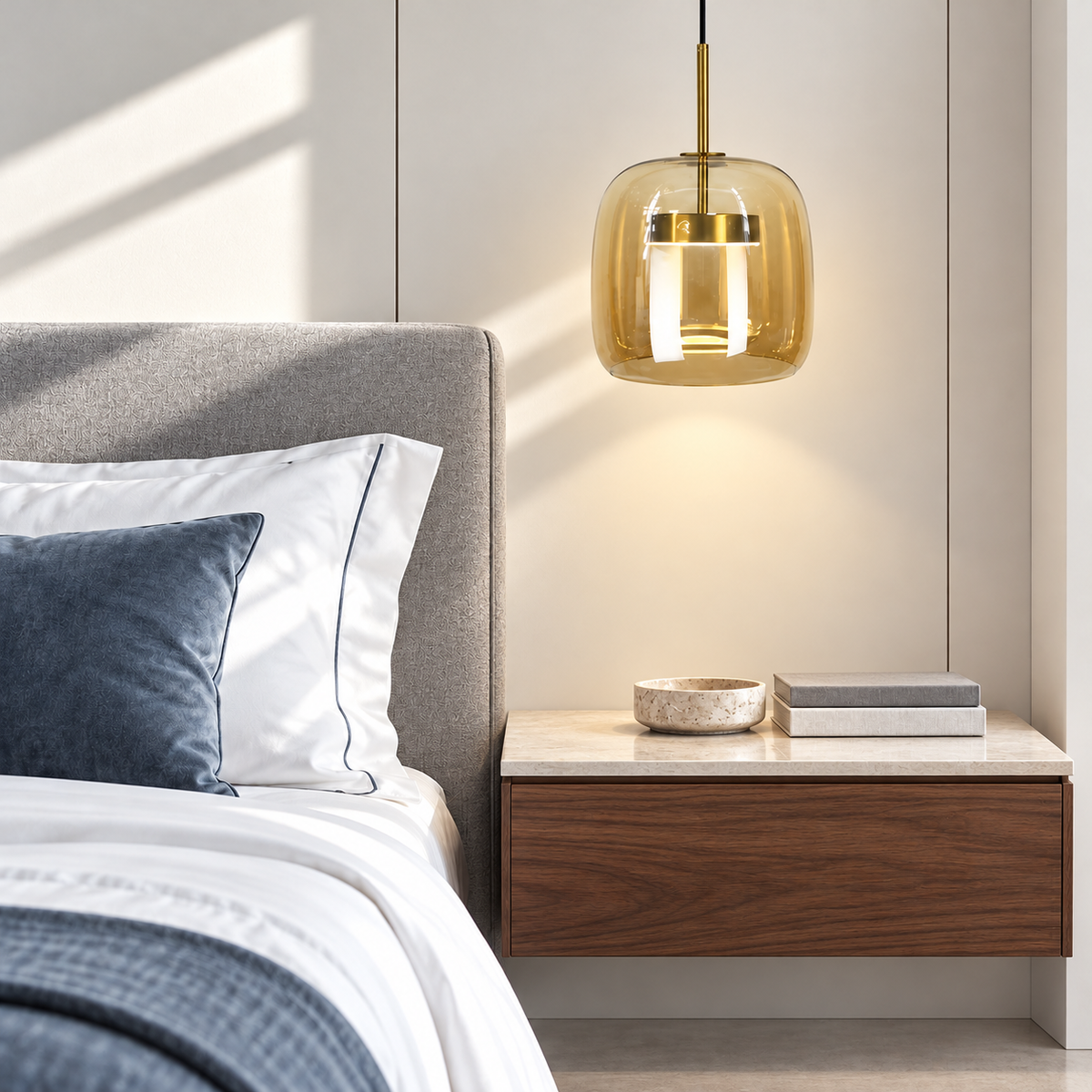Підвісний світильник бурштиновий D-20 cm Led 8W 4000K Amber+Gold Jube 260118-100007218