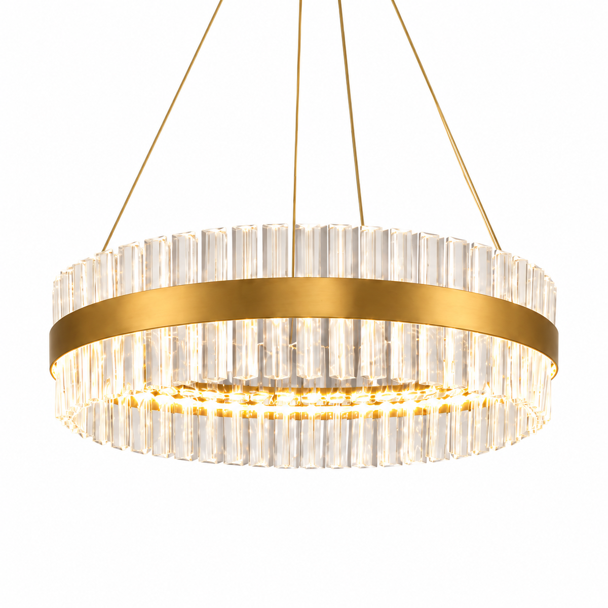 Люстри підвісні золоті D-60 cm / D-80 cm Gold Crystal 261017-100009085