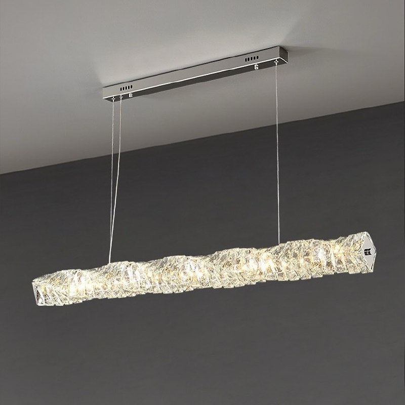 Підвісні світильники H-120 cm 3000K 4000K 6000K L-120 cm Led 110W / L-150 cm Led 138W Chrome Care luxury Crystal 240522-100003270