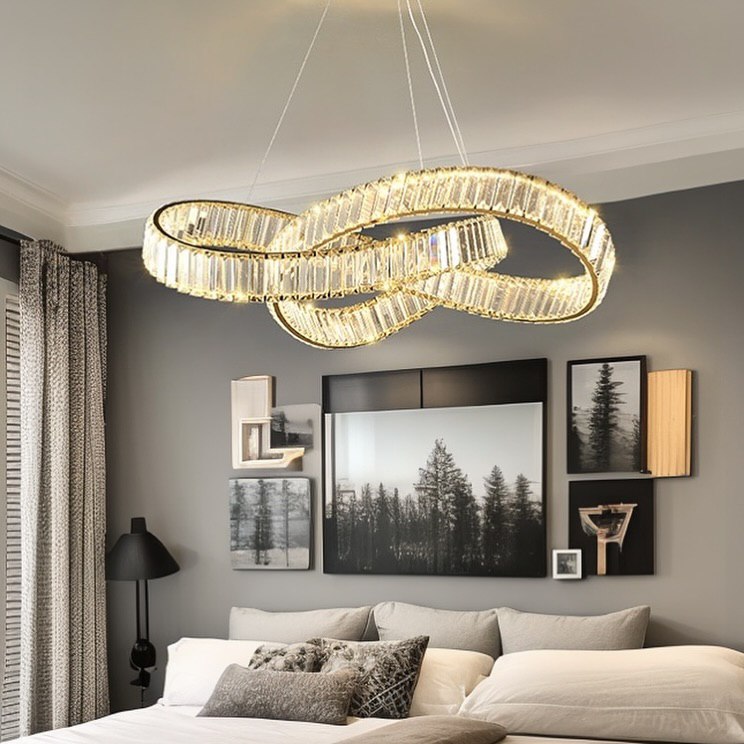 Підвісний світильник Diamond D600 Led 64W 3000K 4000K 6000K Gold Diamond Crystal 241122-100003974