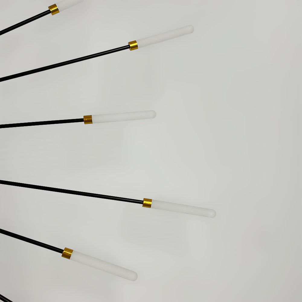 Стельовий світильник Fan 30 D-116 Led 22W 3000K 4000K 6000K Black + Gold 250118-100004079