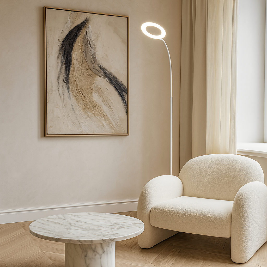 Торшер білий з гнучким плафоном H-169 cm Led 7W 5000K White 250755-100005443