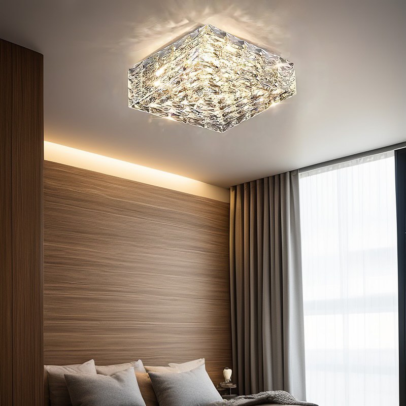 Люстра стельова H-16 cm L-40 cm/ 52 cm Led 38W / 52W Gold / Chrome Crystal square 240722-100003438