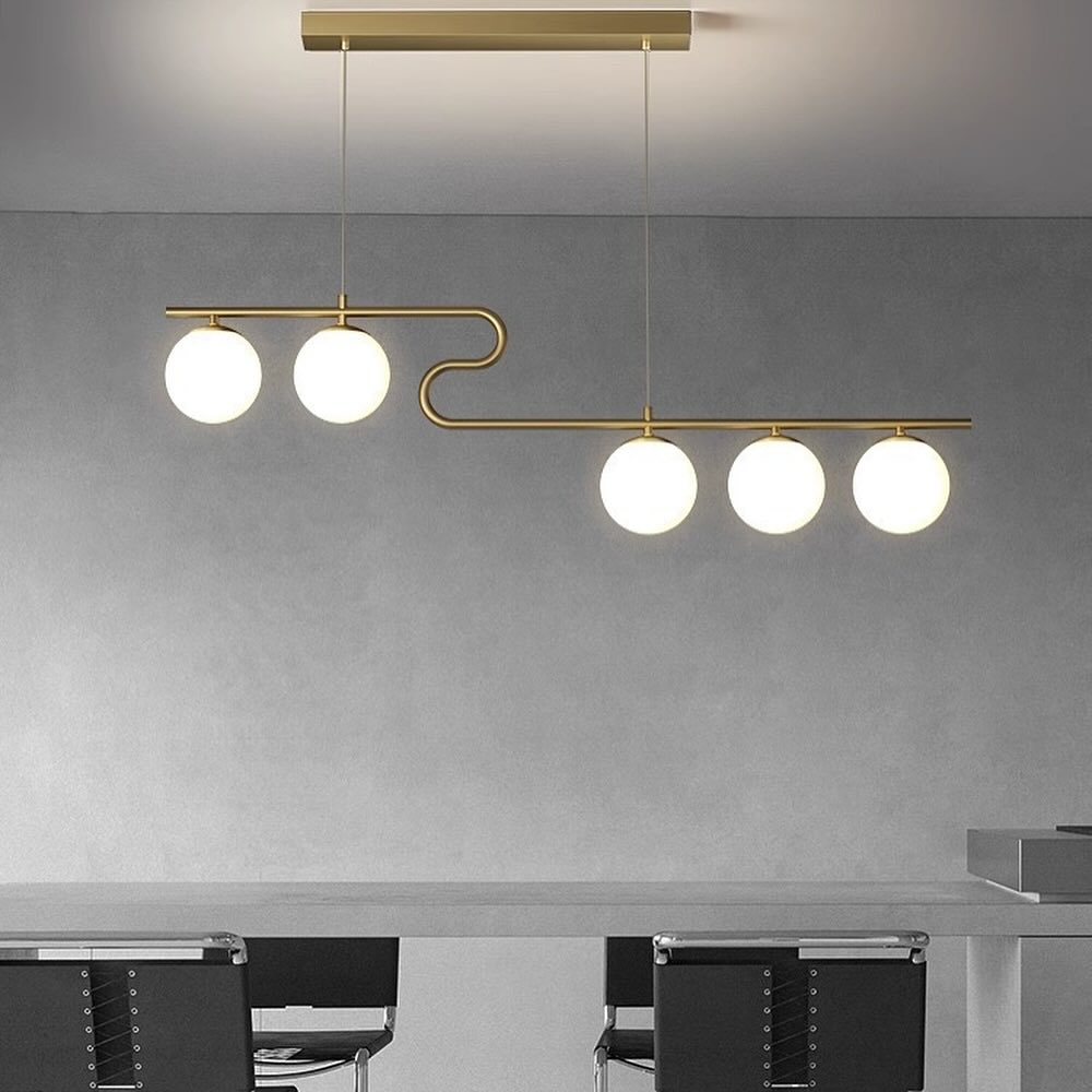 Підвісний світильник Zigzag ball L1200 5xE27 Gold + White 240488-100003227