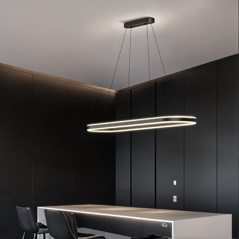 Підвісний світильник Oval L100 cm Led 44W Black 240721-100003464