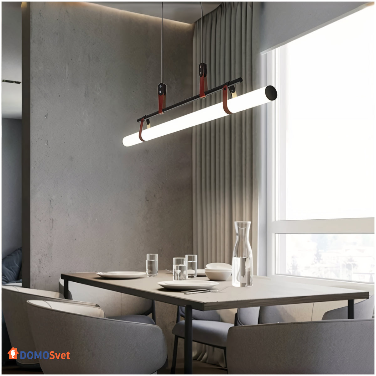 Люстра Tubus Line Lamp Black Domosvet Design 250914-241403