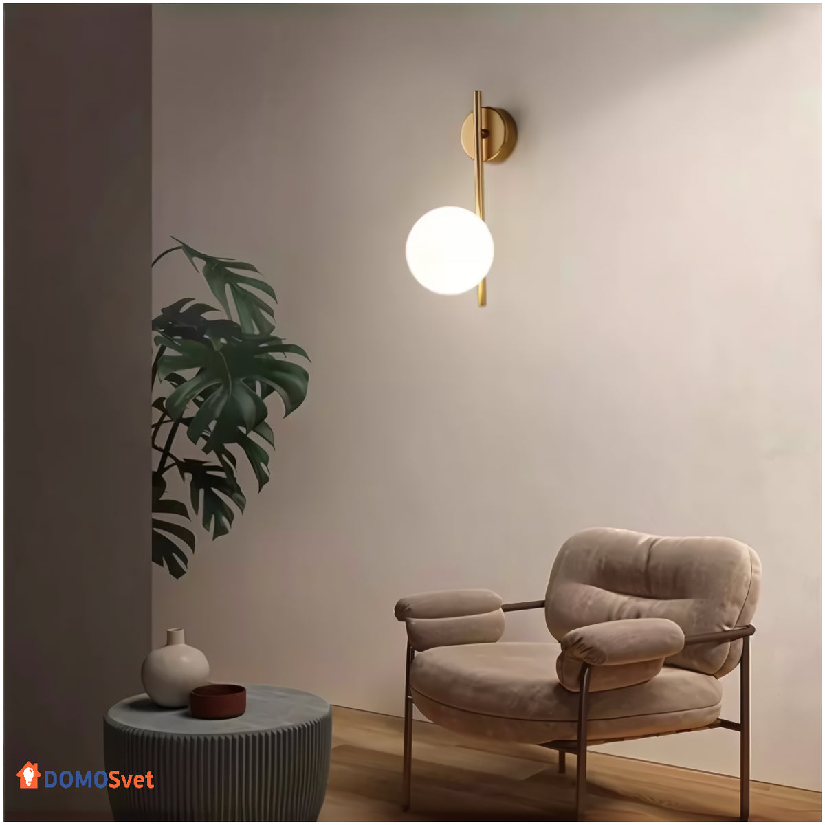 Настінні Світильники Bollo Bronze Domosvet Design 250914-241477