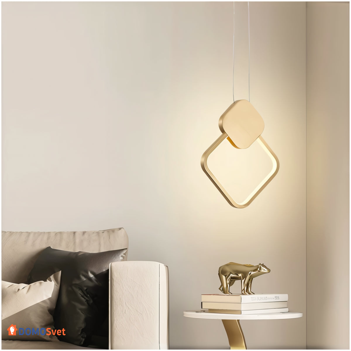 Люстра Curly Lamp Gold Domosvet Design 250914-241797