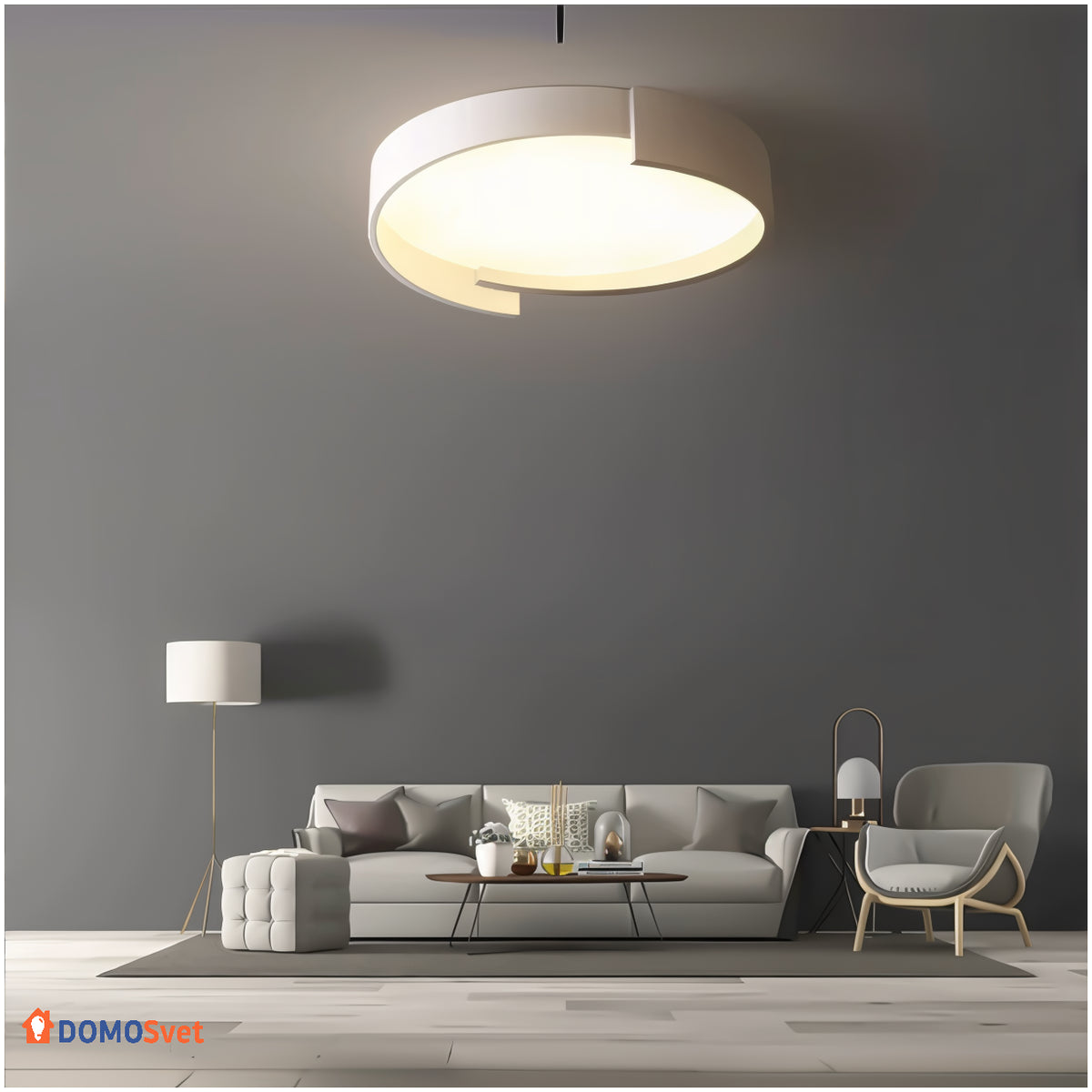 Стельова Люстра Circle Moony Led Lamp Domosvet Design 250914-241815