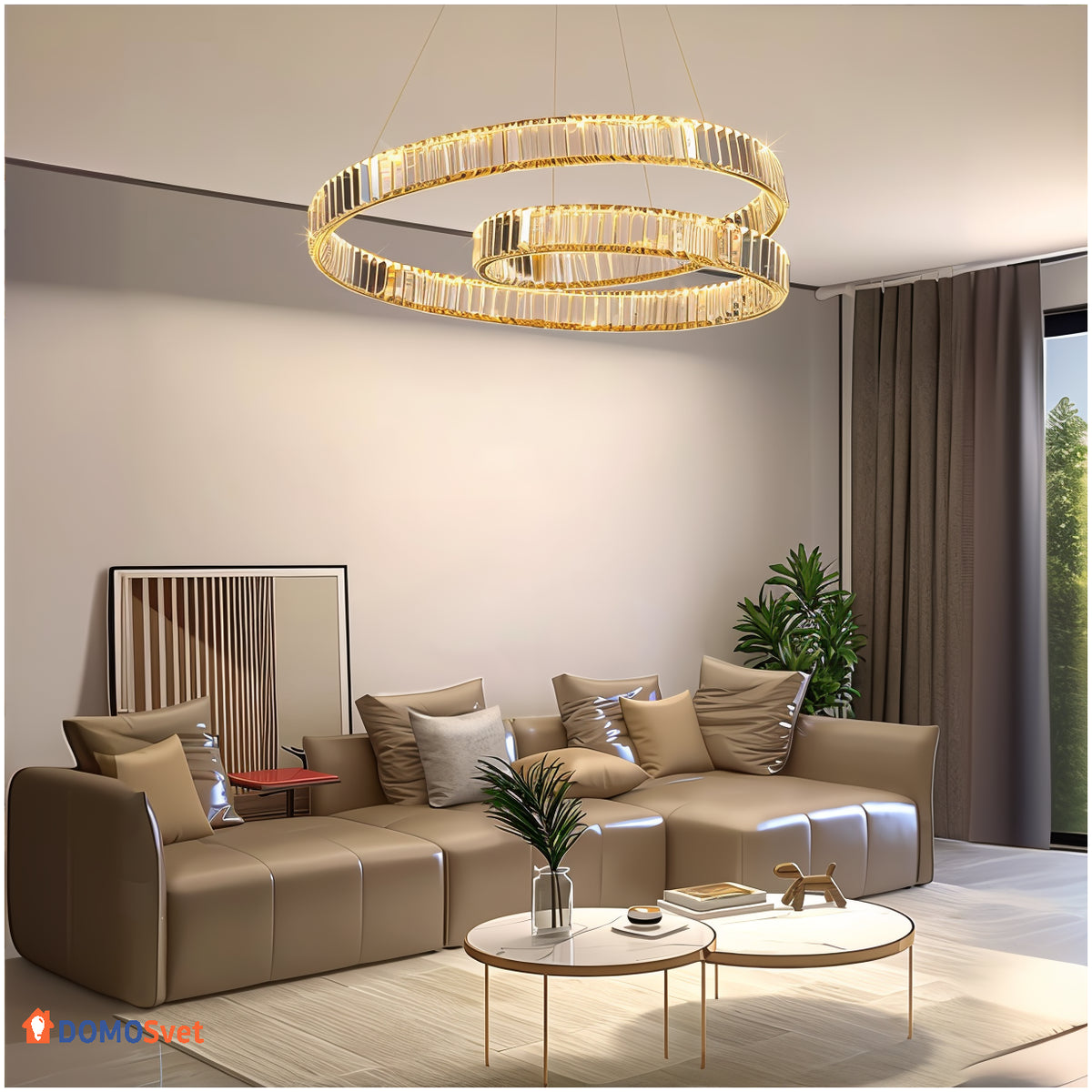 Люстра Pair Circle Crystal Domosvet Design 250914-241821