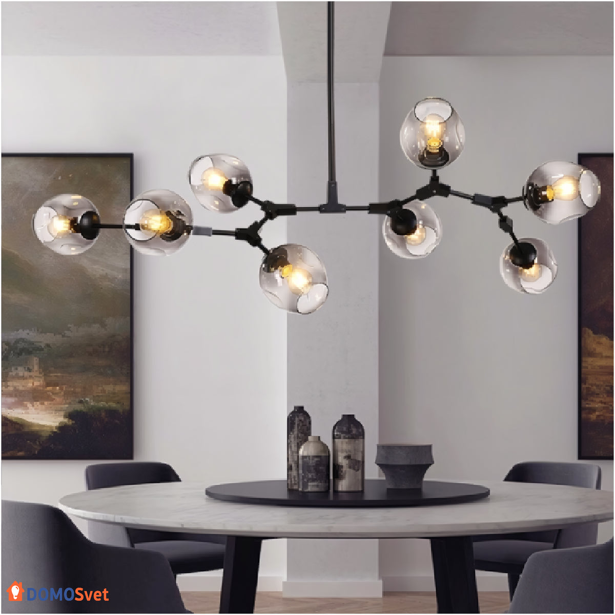Люстра Glass Black Smoky Grey Domosvet Design 25103-244059