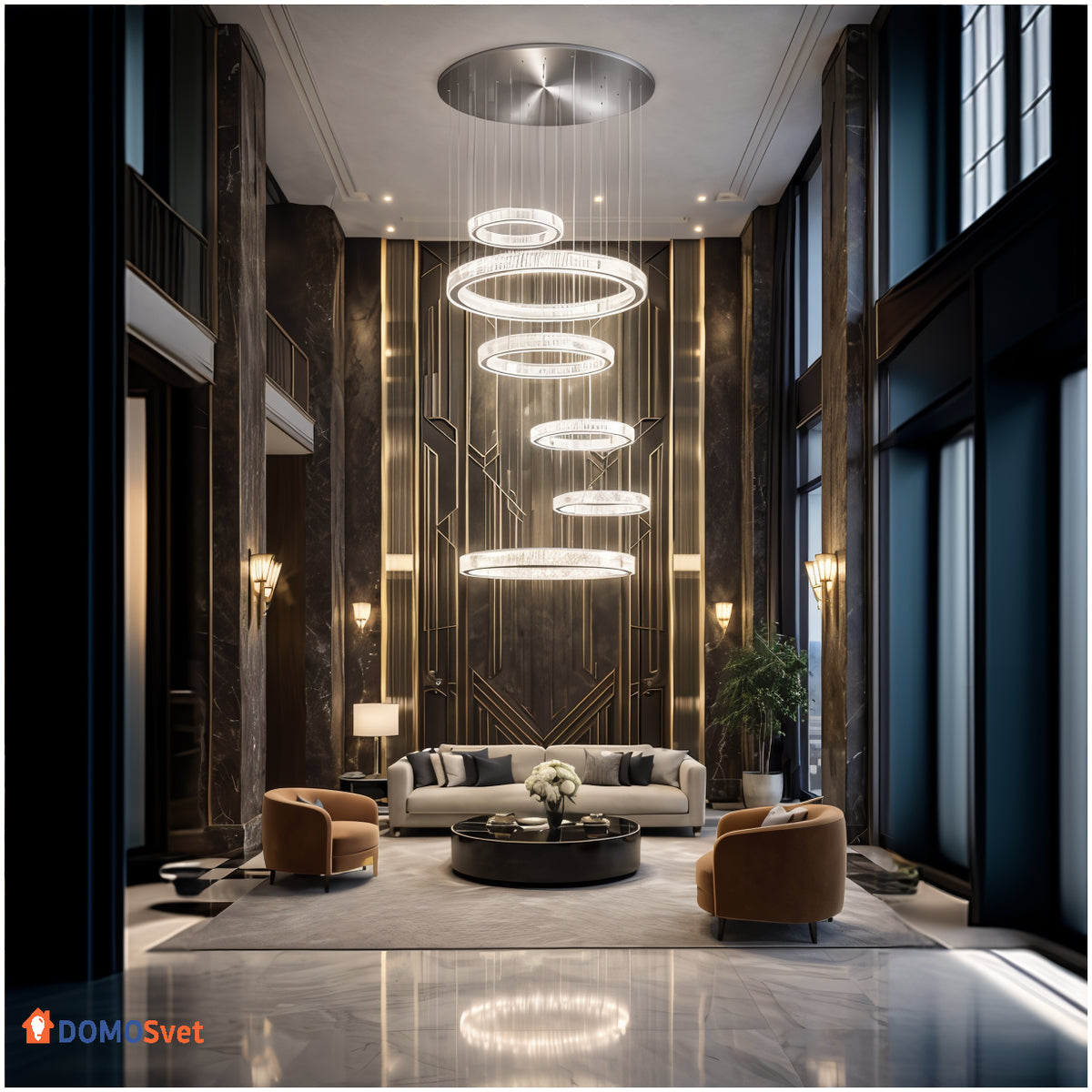 Люстра Aether Rings Domosvet Design 260814-249079
