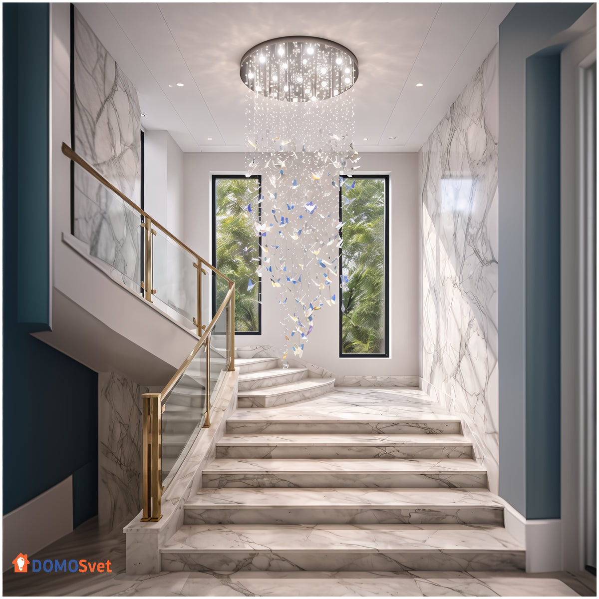 Люстра Crystal Butterflies Domosvet Design 260814-249172