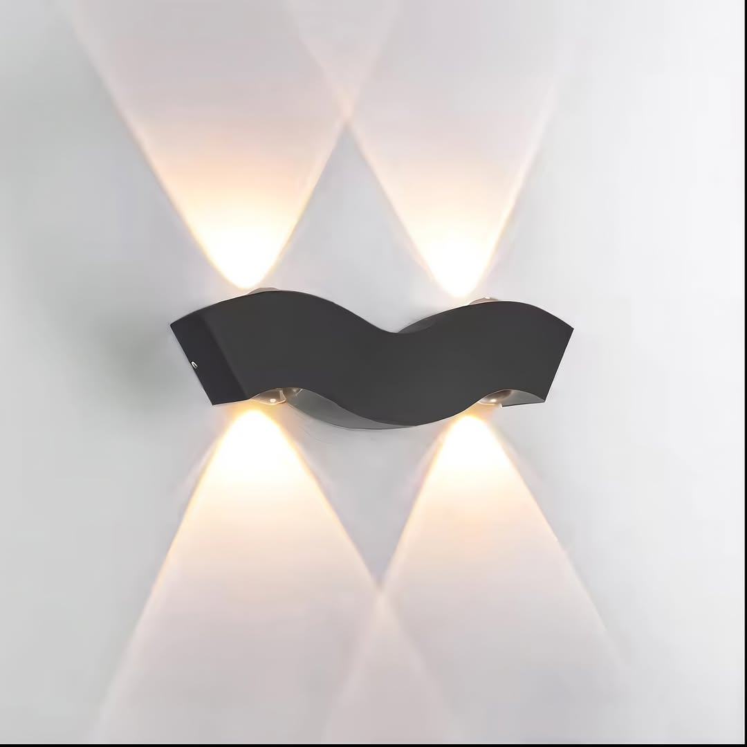 Настінні світильники Wavy wall Led 5W 4000K IP65 White / Black 250376-100004222