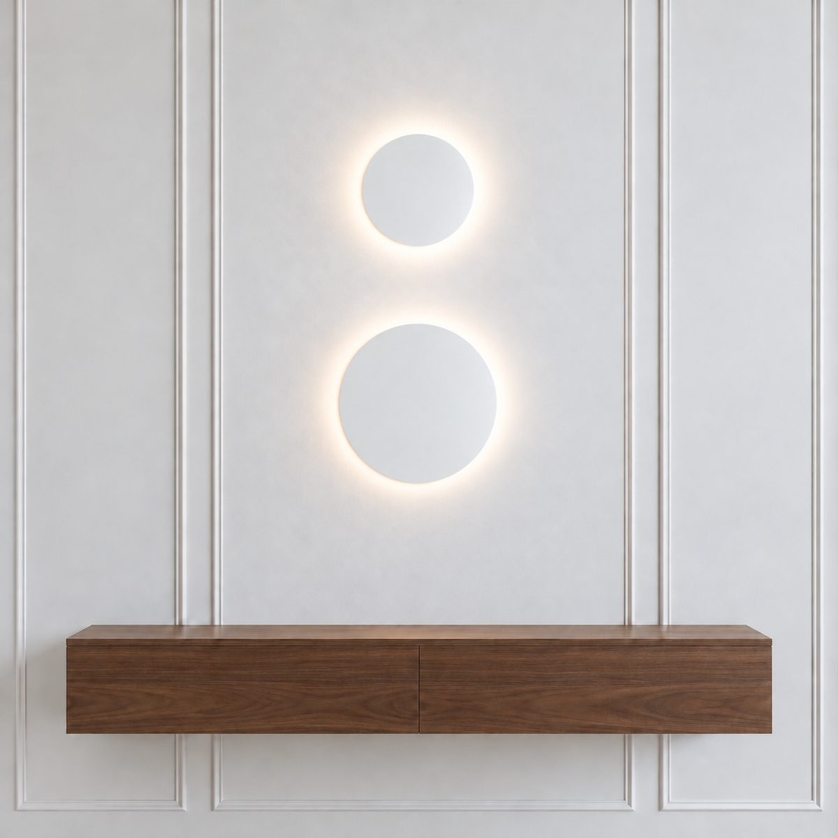 Настінні світильники білі D-15 cm / D-20 cm Led 12W 3000K White Circle 261064-100009101