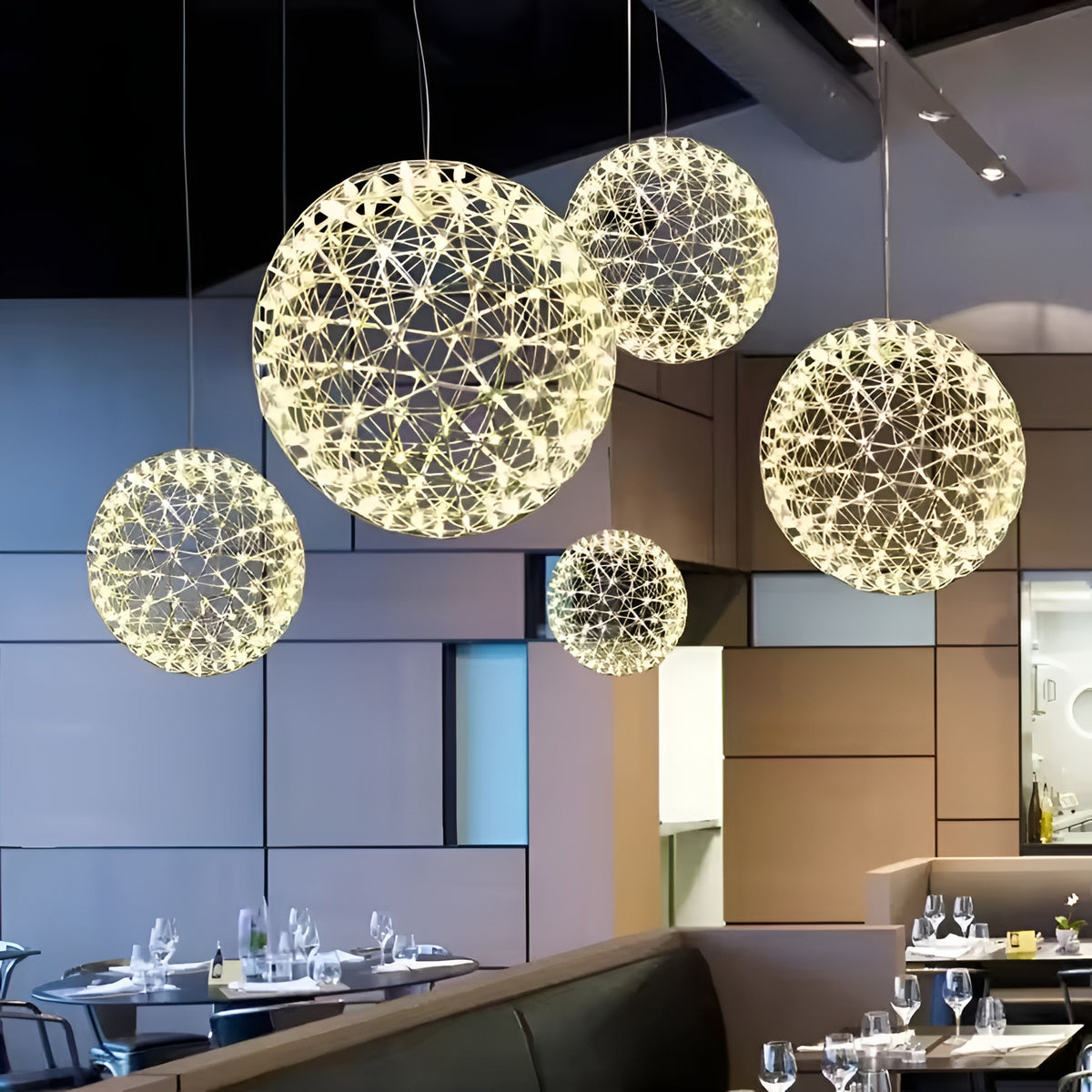 Підвісні світильники D-40/60/80/100/120 cm Led 4000K Chrome Sphere 250218-100004193