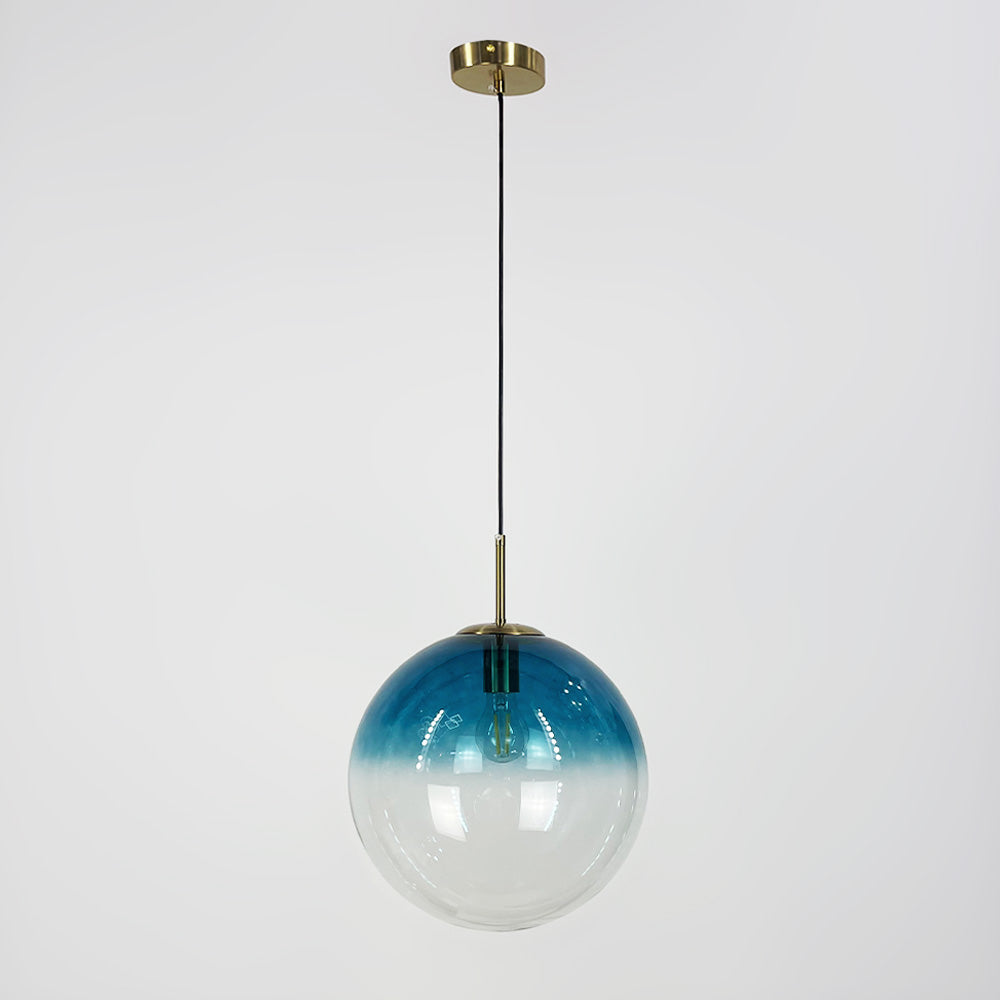 Підвісні світильники Blue gradient H450 1xE27 D200 / D300 Gold + Blue 250118-100004094