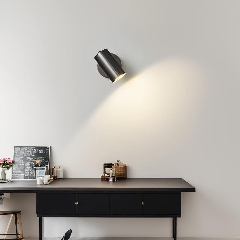 Настінний світильник чорний H-14 cm E27 Black Wall spot 241122-100003942