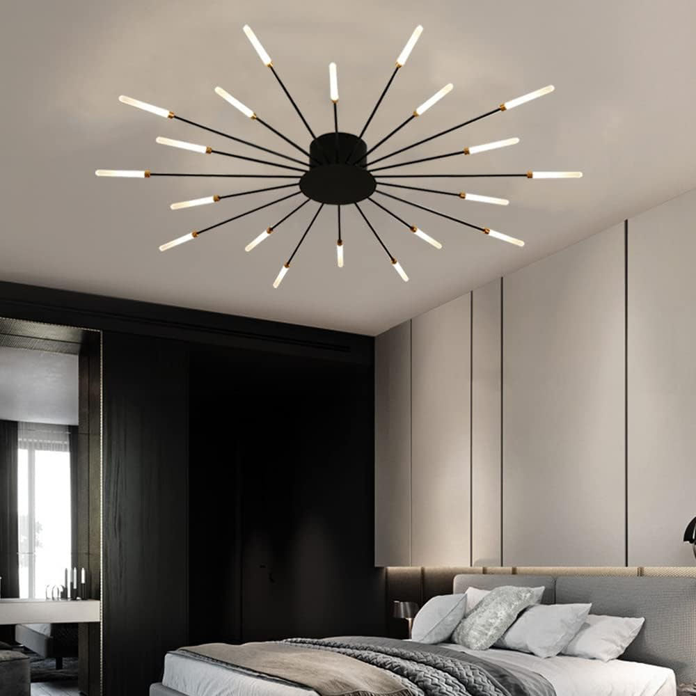Стельовий світильник Fan 20 lamp D-100 cm Led 14W 3000K 4000K 6000K Black + Gold 250118-100004125