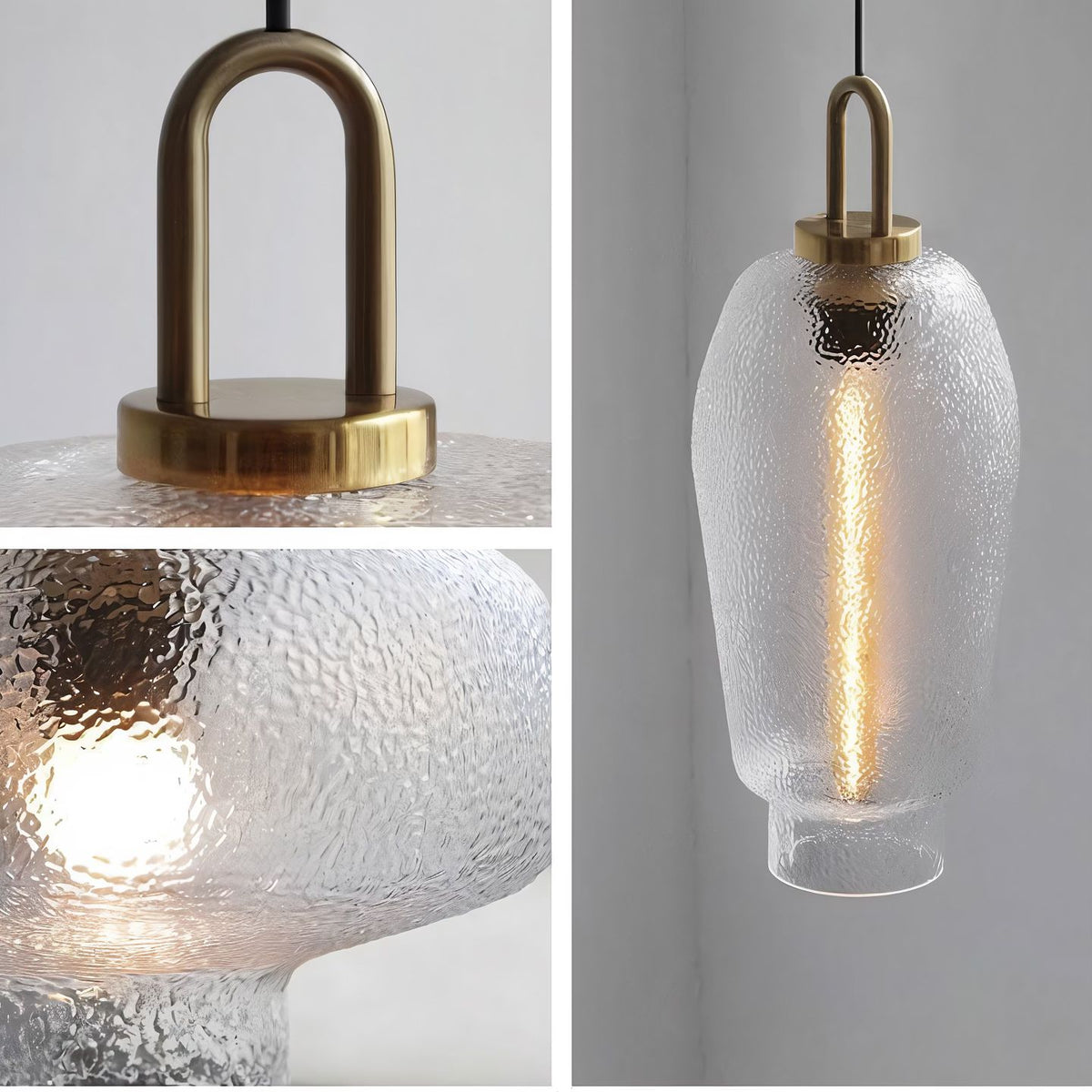Підвісний світильник золотий H-46 cm D-16 cm E27 Gold Frosty lamp 241122-100003934
