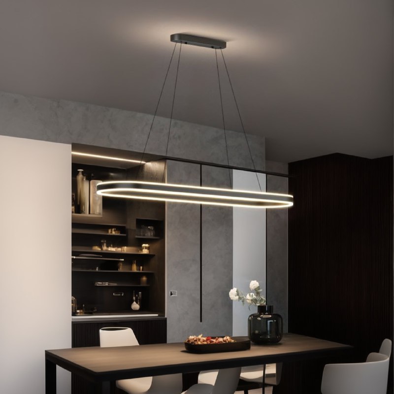 Підвісний світильник Oval L100 cm Led 44W Black 240721-100003464