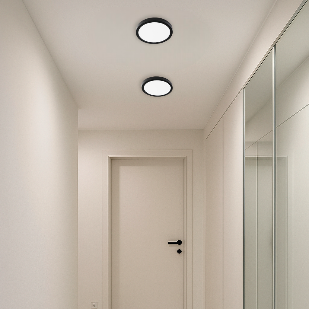 Стельовий світильник ультратонких Circle D-18cm / D-22cm LED 4500K Black 250548-100004920