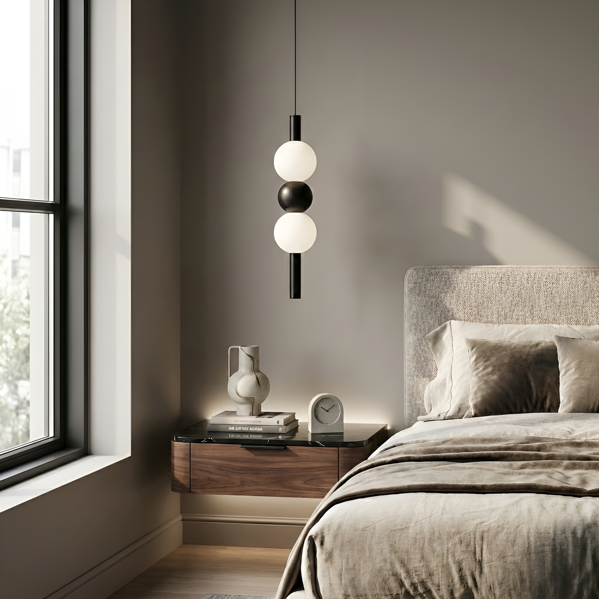 Підвісний світильник Led 6.5W 3000K-6000K Black+White Pearls 260131-100007153