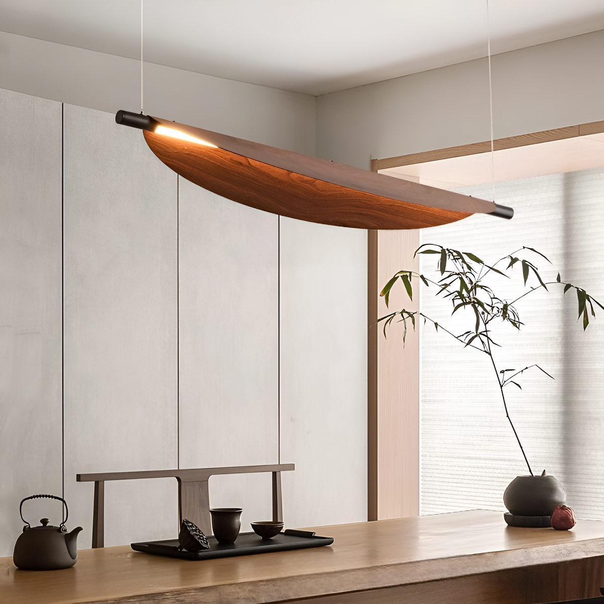 Підвісні світильники листочки L-90 / L-120 cm Led 3000K-6000K Wooden Foli Leaf 260122-100007133