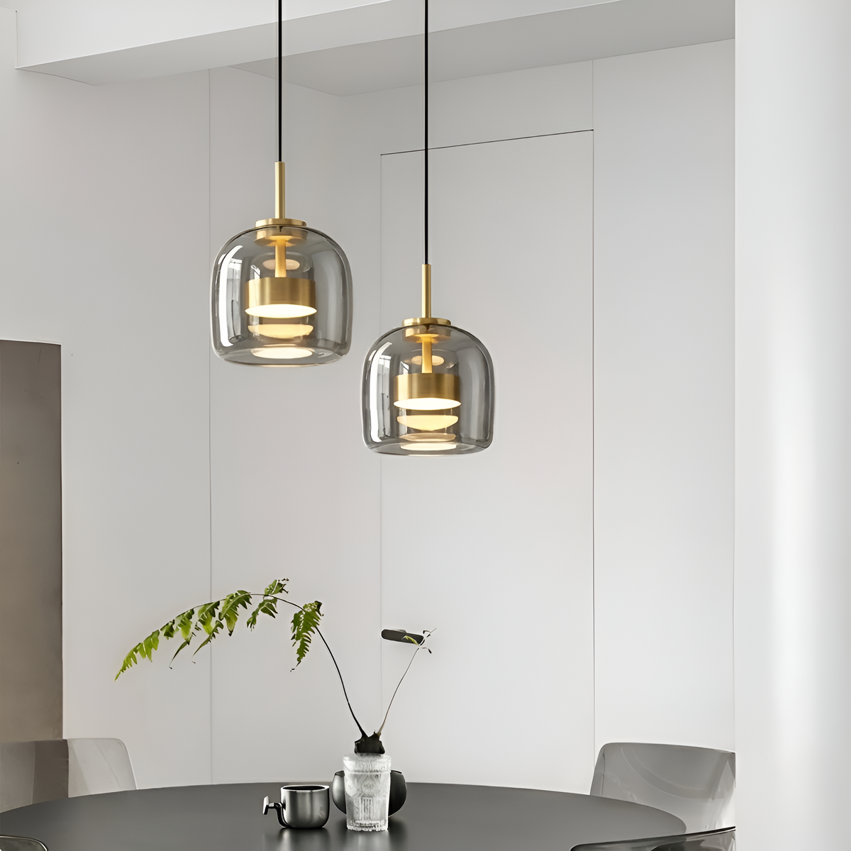 Підвісний світильник димчастий D-23 cm Led 9W 3000-6000K Grey+Gold Jube 251231-100006779