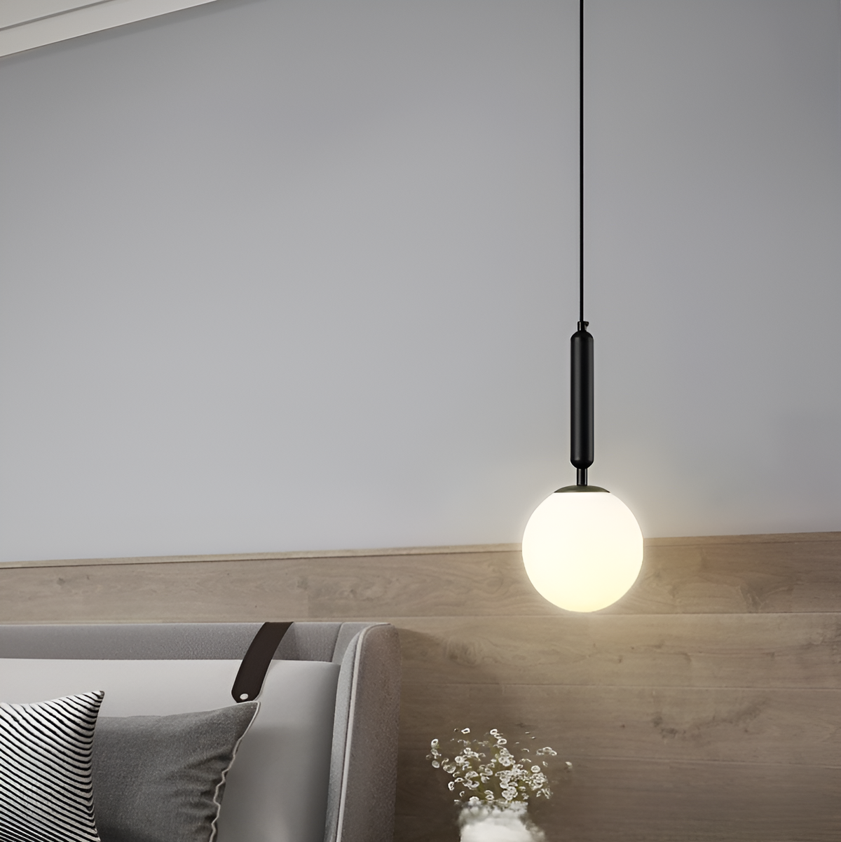Підвісний світильник Bollo Faro D-15cm E27 Black 250518-100005022