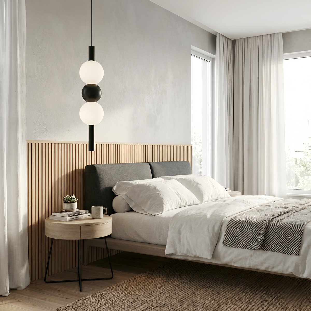 Підвісний світильник Led 6.5W 3000K-6000K Black+White Pearls 260131-100007153