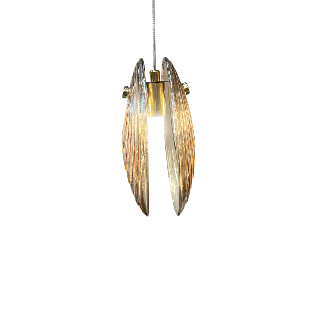 Підвісний світильник мушля янтарна H-20 cm G9 Amber Shell 251122-100006597