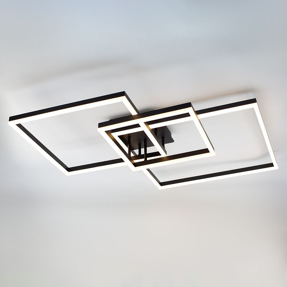 Стельова люстра з пультом L-75 cm Led 120W 300К-6000К Black Square 260975-100008853
