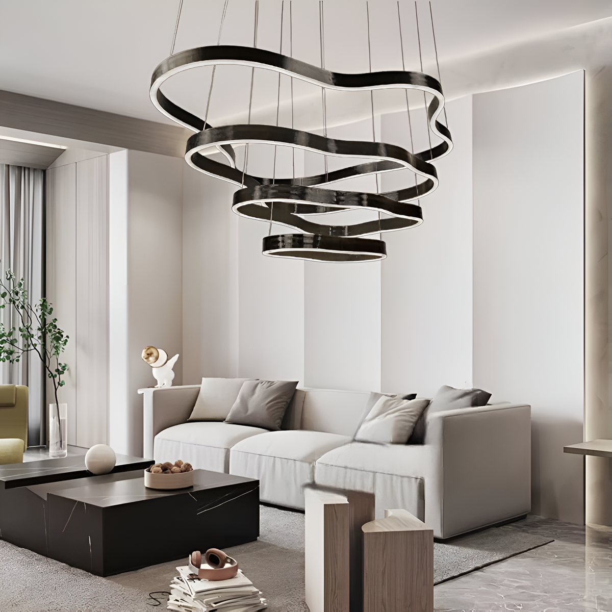 Люстра Celestial L-100cm 100W Black 250518-100004837