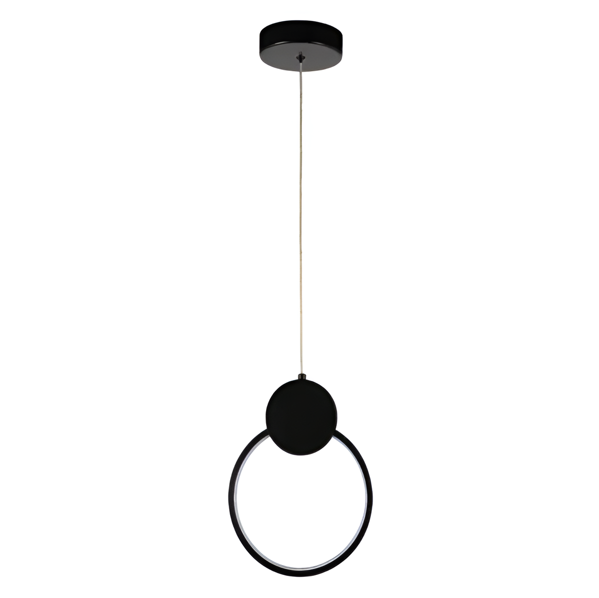 Підвісний світильник чорний круг, кільце D-20 cm Led 15W Black Ring 250791-100005652