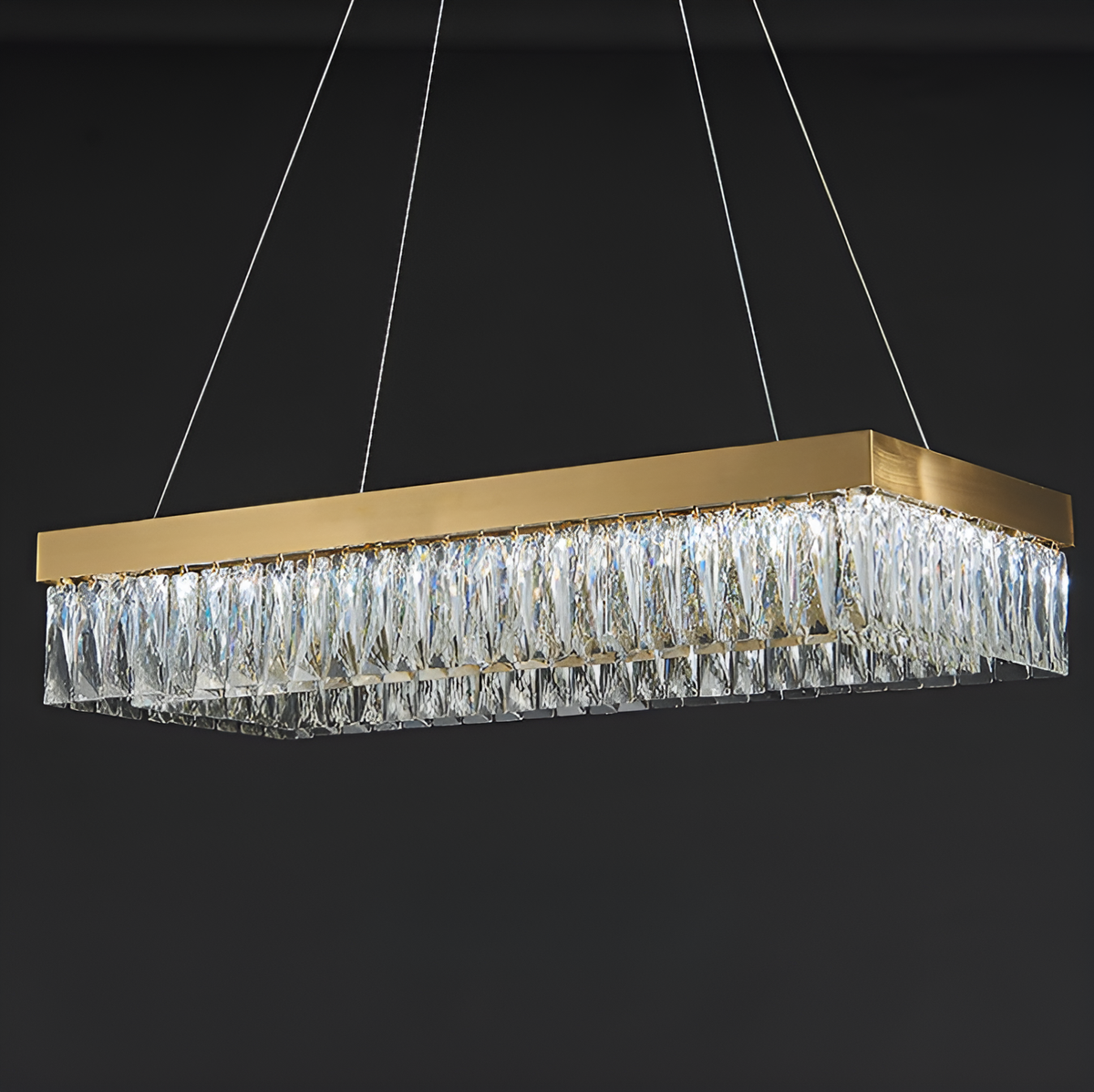 Люстра золота кришталева L-120 cm Led 105W Gold Crystal 250717-100005573