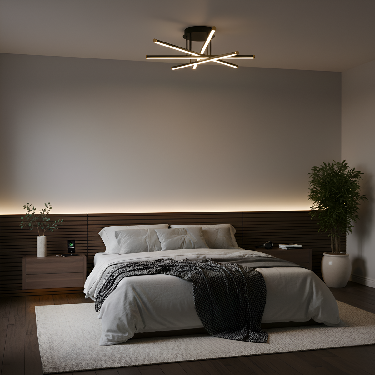 Стельова люстра чорна L-80 cm Led 80W 3000K-5000K Black Star 260260-100007381